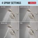 DELTA UNIVERSAL SHOWERING COMPONENTS 5-SETTING TWO-IN-ONE COMBINATION SHOWER WITH ADDITIONAL MOUNT 