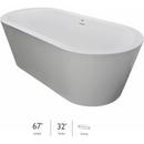 CELESTE 6732 FREESTANDING BATH CENTER DRAIN WHITE WITH CHROME & WHITE TOE TAP DRAINS