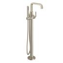 BRUSHED NICKEL ONE-HANDLE TUB FILLER INCLUDES HAND SHOWER 