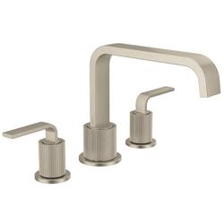 BRUSHED NICKEL TWO-HANDLE HIGH ARC ROMAN TUB FAUCET