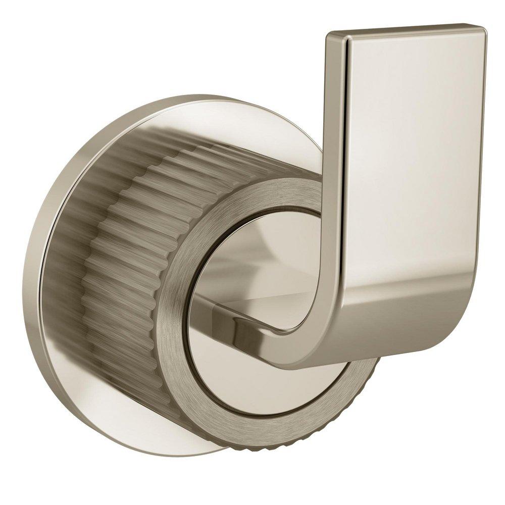 BRUSHED NICKEL/POLISHED NICKE ROBE HOOK 