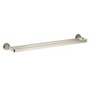 BRUSHED NICKEL/POLISHED NICKE 24 DOUBLE TOWEL BAR 