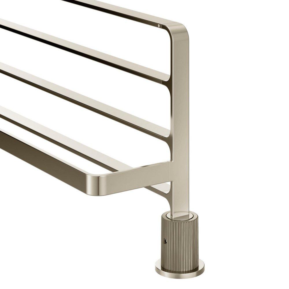 BRUSHED NICKEL/POLISHED NICKE HAND TOWEL BAR 