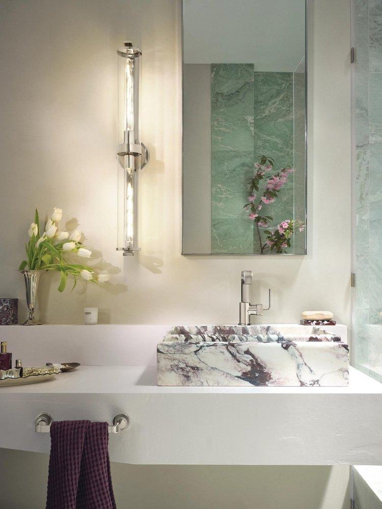 BRUSHED NICKEL/POLISHED NICKE HAND TOWEL BAR 