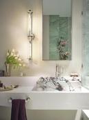 BRUSHED NICKEL/POLISHED NICKE HAND TOWEL BAR 