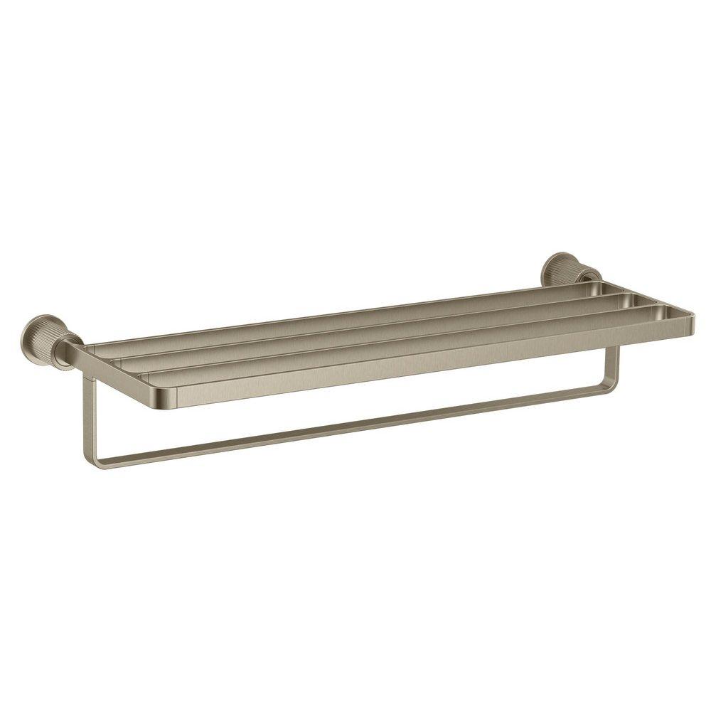 BRUSHED NICKEL TOWEL SHELF 