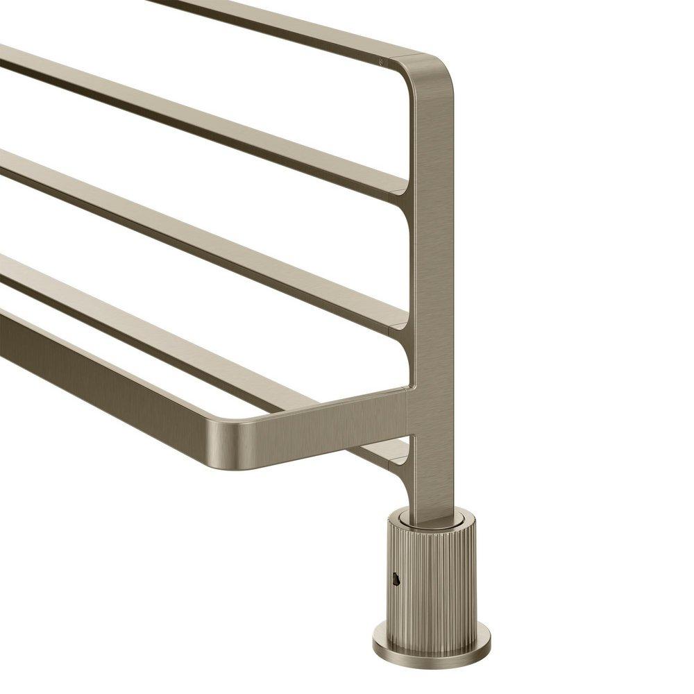 BRUSHED NICKEL TOWEL SHELF 