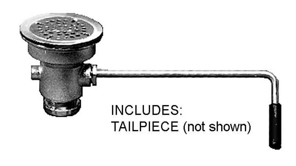Just Manufacturing Stainless Steel Twist Handle Drain 