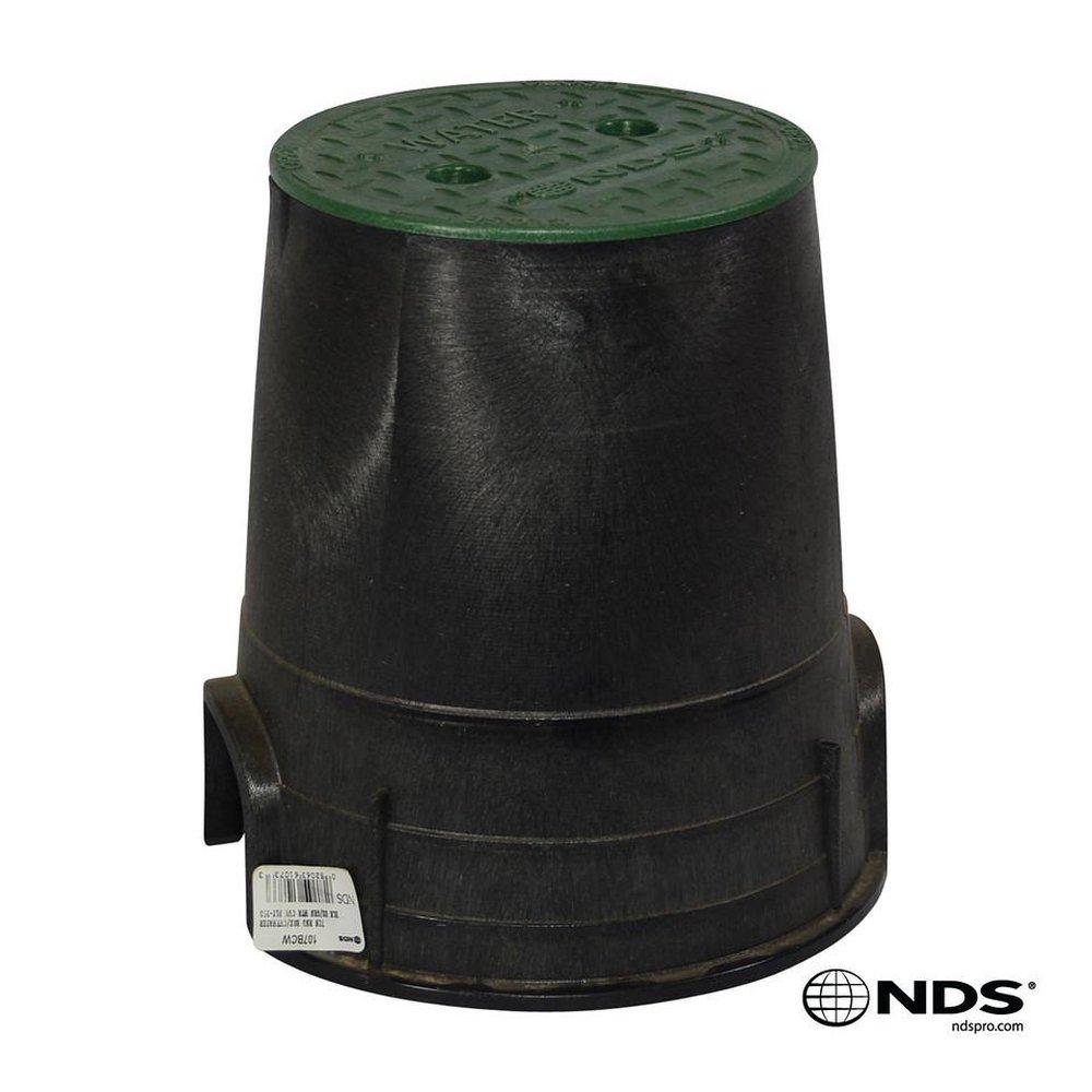 NDS Black 8-3/8 in. Round Valve Box with Water Cover 