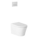 Signature Hardware White GLINDA DUAL-FLUSH WALL-MOUNT ELONGATED SMART TOILET WITH IN-WALL CARRIER 