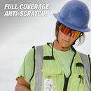 Wrap Around Safety Glasses with Red Mirrored Anti-Scratch Lenses 