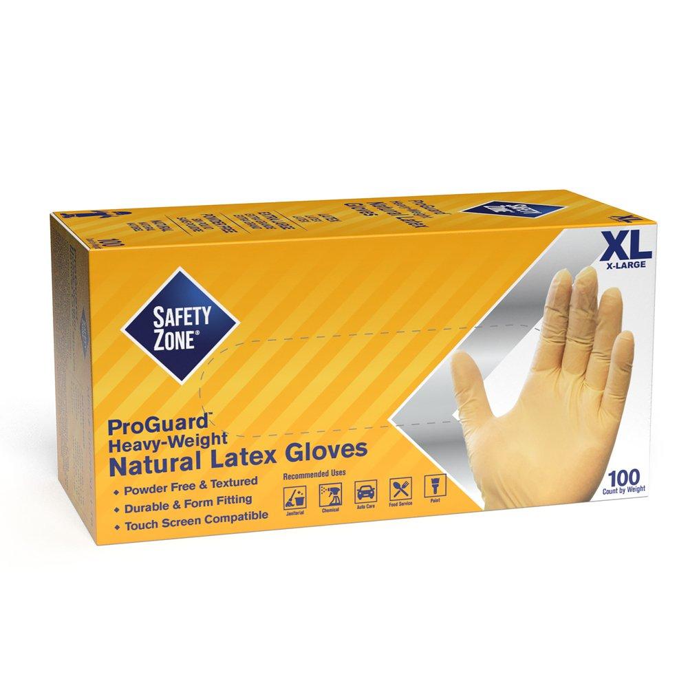 Natural Latex Glove, XL (100/Box - 10 Count) 