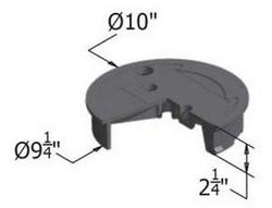 Plastic Round Sewer Lid in Green