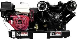13 HP 175 Max PSI 34 CFM Two-Stage Truck Mount Gas Reciprocating Air Compressor Electric Start Honda Engine