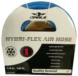 Hybri-Flex 1/4" x 100' Air Hose with 1/4" MNPT Fittings