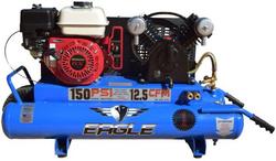 5.5 HP 10 Gal 150 Max PSI Single-Stage Portable Gas Reciprocating Air Compressor with Electric Start Honda Engine