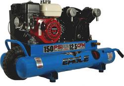 5.5 HP 10 Gal 150 Max Psi Single-Stage Portable Gas Reciprocating Air Compressor With Electric Start Honda Engine