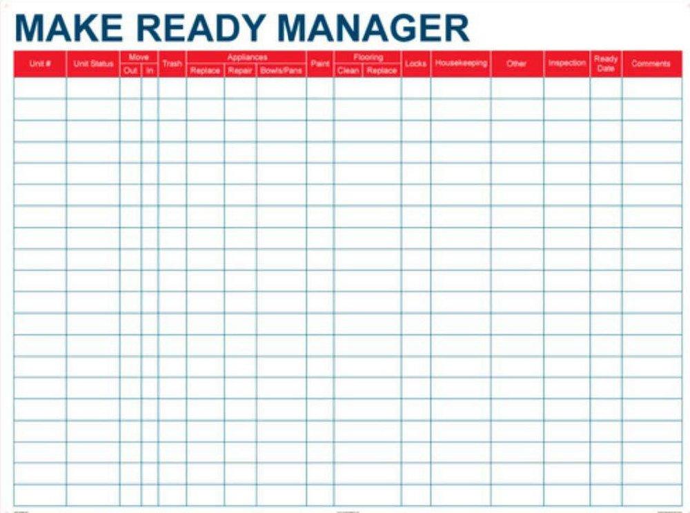 36 x 48 in. Make Ready Dry-Erase Board with Markers, Eraser & Cleaner 