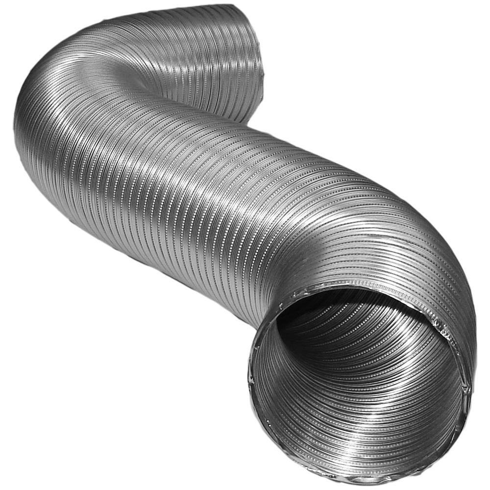 Deflecto Silver 8 ft. Silver Uninsulated Flexible Air Duct 