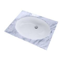 19-1/4 in. Undermount Oval Vitreous China Bathroom Sink in Cotton