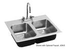 33 x 22 in. 3 Hole Stainless Steel Double Bowl Drop-in Kitchen Sink in No. 4