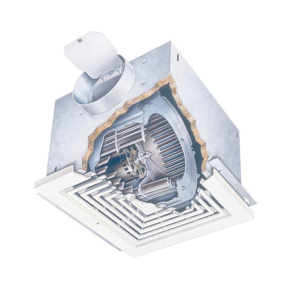 Broan White Bathroom Exhaust Fan in White 