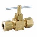 1/4 x 1/8 in. Brass Compression x MPT Straight Needle Valve
