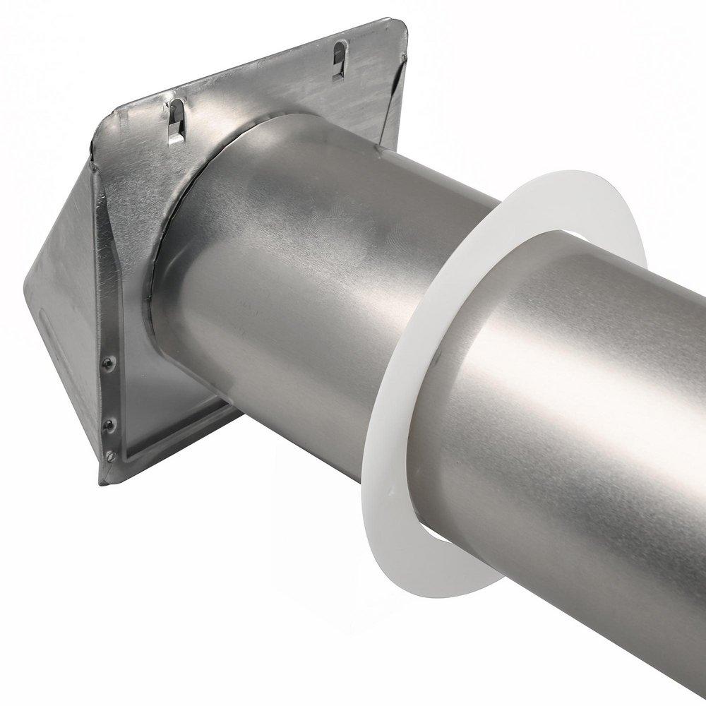 Deflecto Silver 4 in. Dryer Vent Hood 