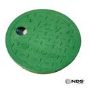 10 in. Round Valve Box with Irrigation Control Valve Cover in Green