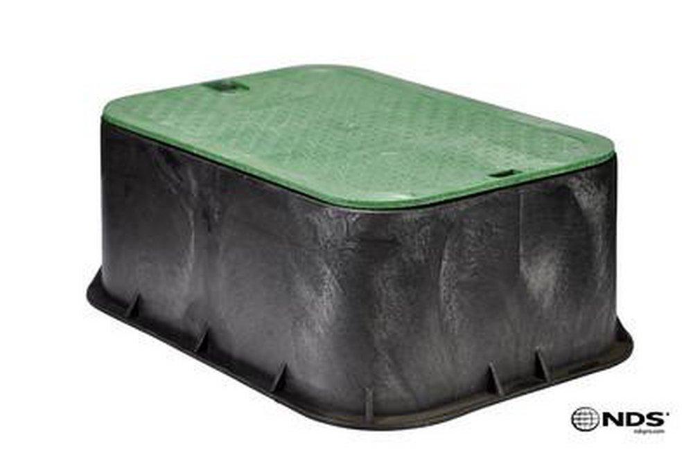NDS Black Rectangle Extension Valve Box with Cover 