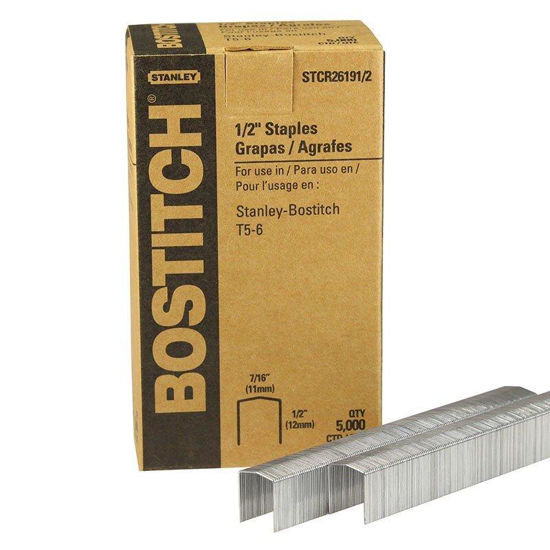 Stanley Bostitch Silver 1/2 x 7/16 in. Staple (Box of 5000) 