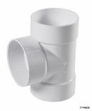 NDS White Straight PVC and Styrene Sewer and Drain Tee 