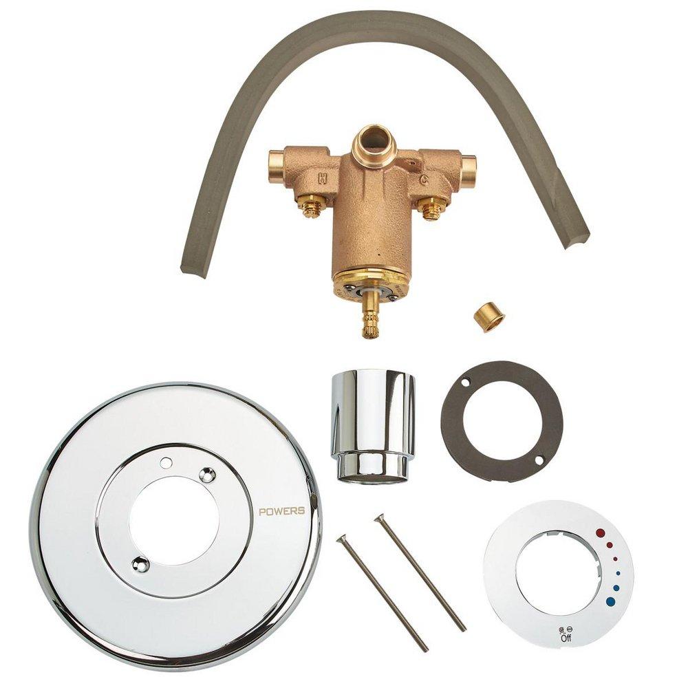 Powers Polished Chrome 3-Port IPS Concealed Diverter Valve 