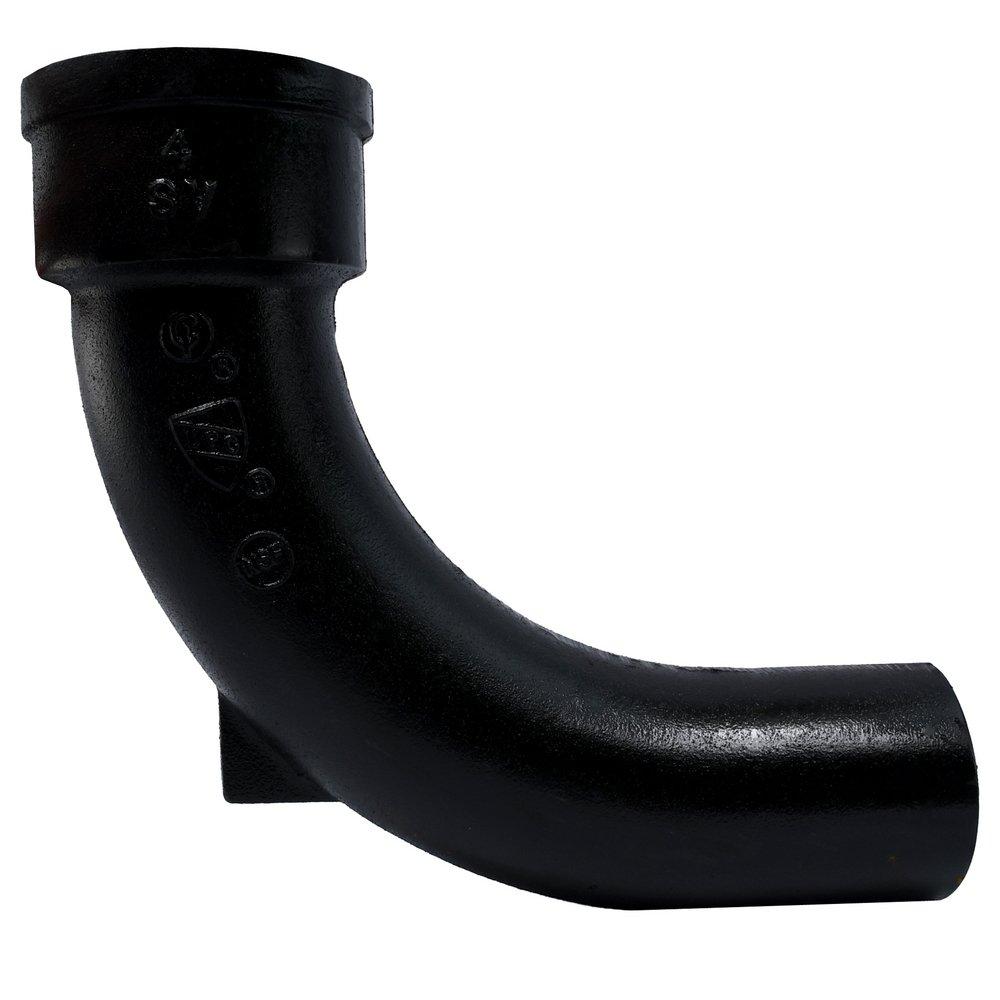Black Hub x Spigot Service Cast Iron Long Sweep Bend 