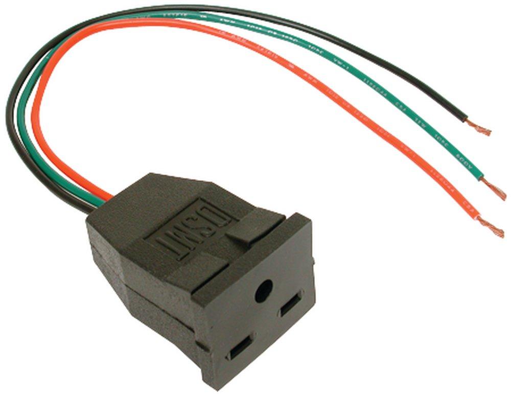 Dial 18/3 in. 10 A Pigtail Pump Receptacle 