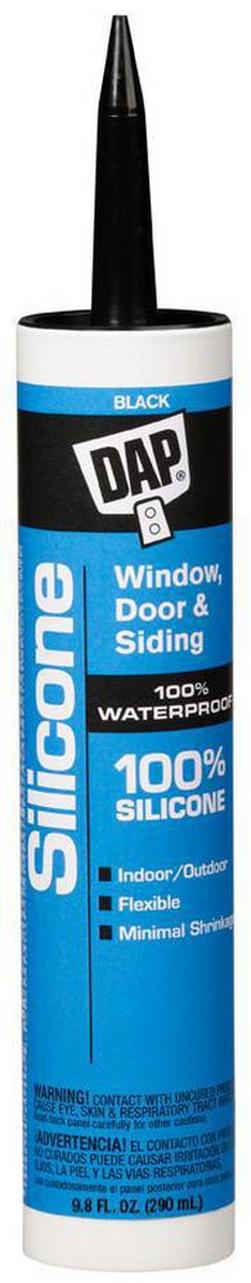 9.8 oz. Windows, Doors & Siding Silicone Rubber Caulk Sealant in Black