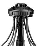 8-Unit Multi-Outlet Emission with Plug in Black