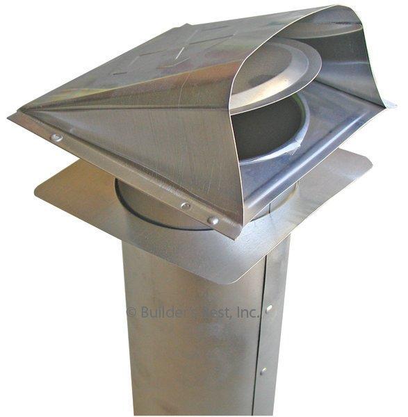 Builder's Best Silver Dryer Vent Hood Aluminum 