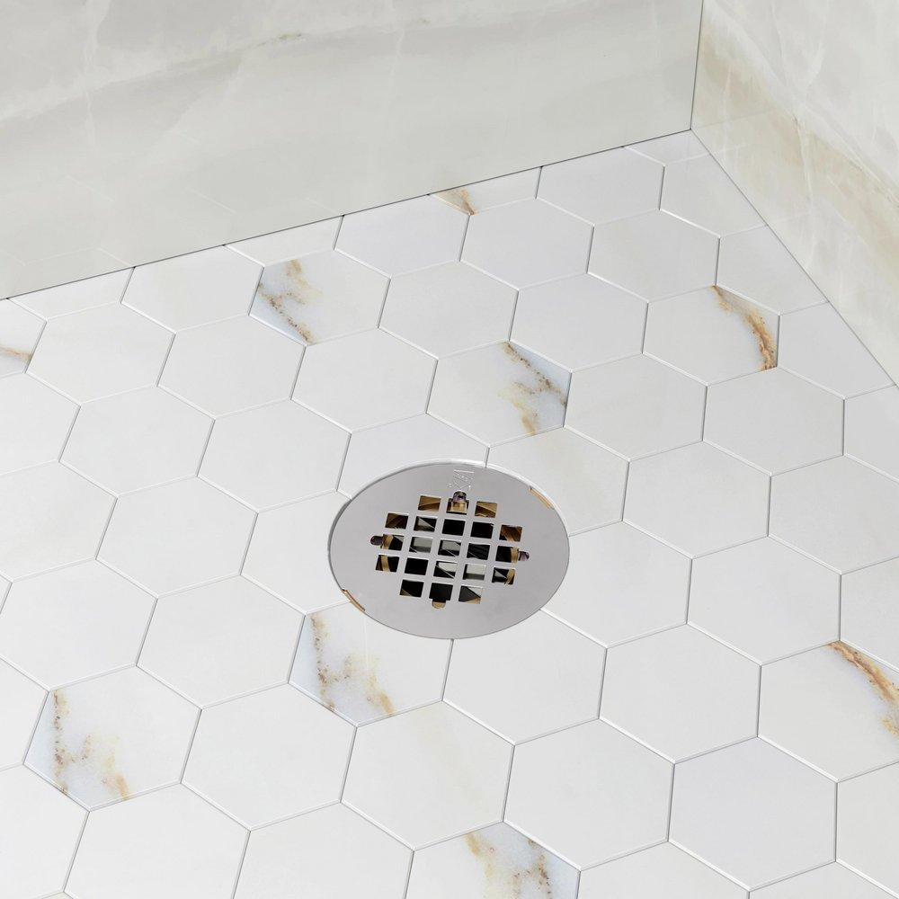 Jones Stephens Stainless Steel 2 in. Threaded Bronze/Brass Shower Drain 