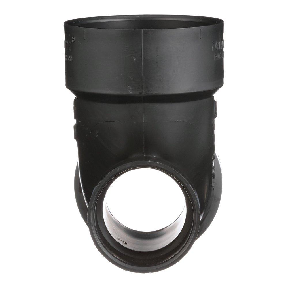 Black ABS DWV 90° Elbow With Low Heel Inlet 