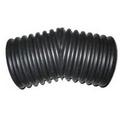 42 in. Plain End Fabricated Corrugated Straight HDPE 22-1/2 Degree Elbow