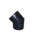 ADS&reg; Black Bell End Fabricated Corrugated Straight HDPE 45 Degree Elbow 