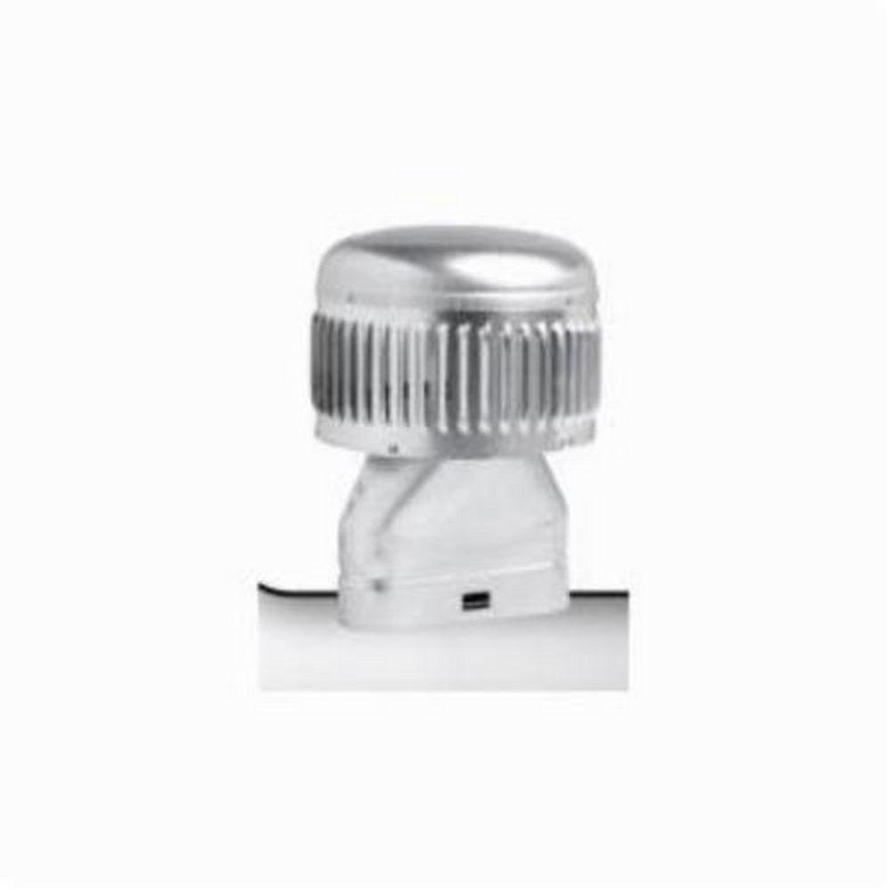 White Metal Oval Vent Cap in White 