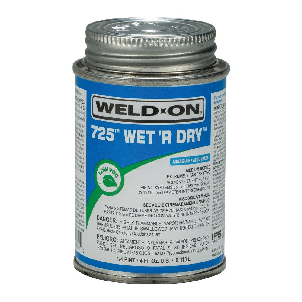 Weld-On&reg; Fast Set Plastic Blue Pipe Cement 