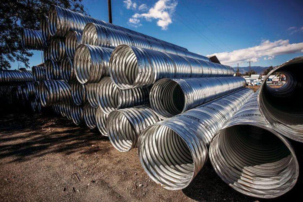 Pacific Corrugated Pipe 10 ft. Corrugated Steel Corrugated Pipe 