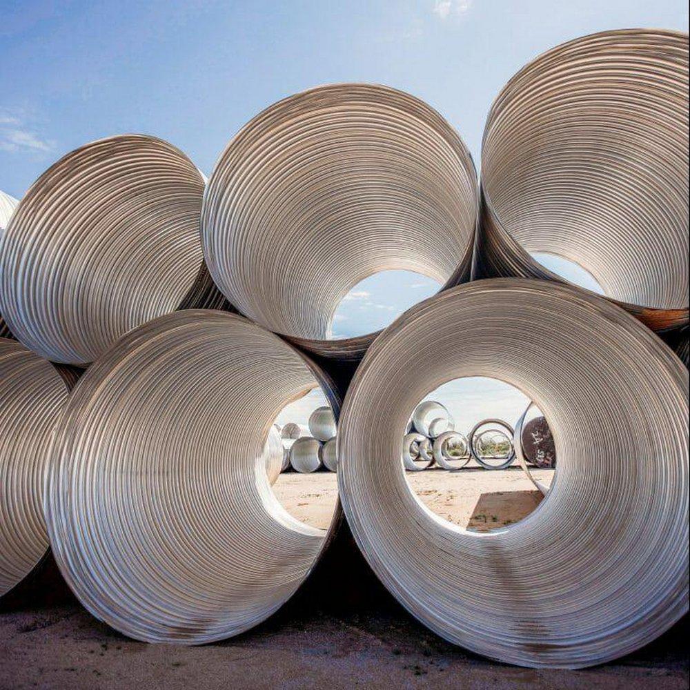 Pacific Corrugated Pipe 20 ft. 16 ga Steel Corrugated Pipe 