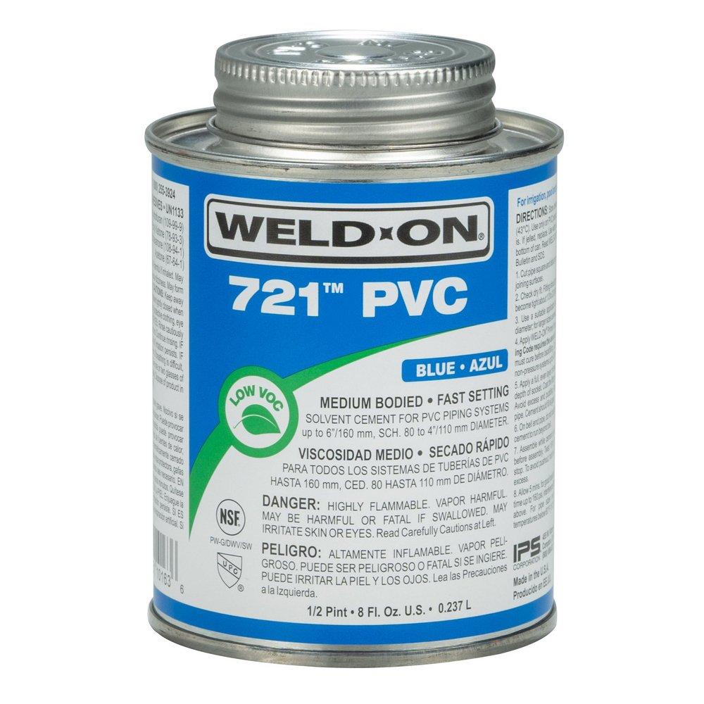 Weld-On&reg; Fast Set Plastic Blue Pipe Cement 