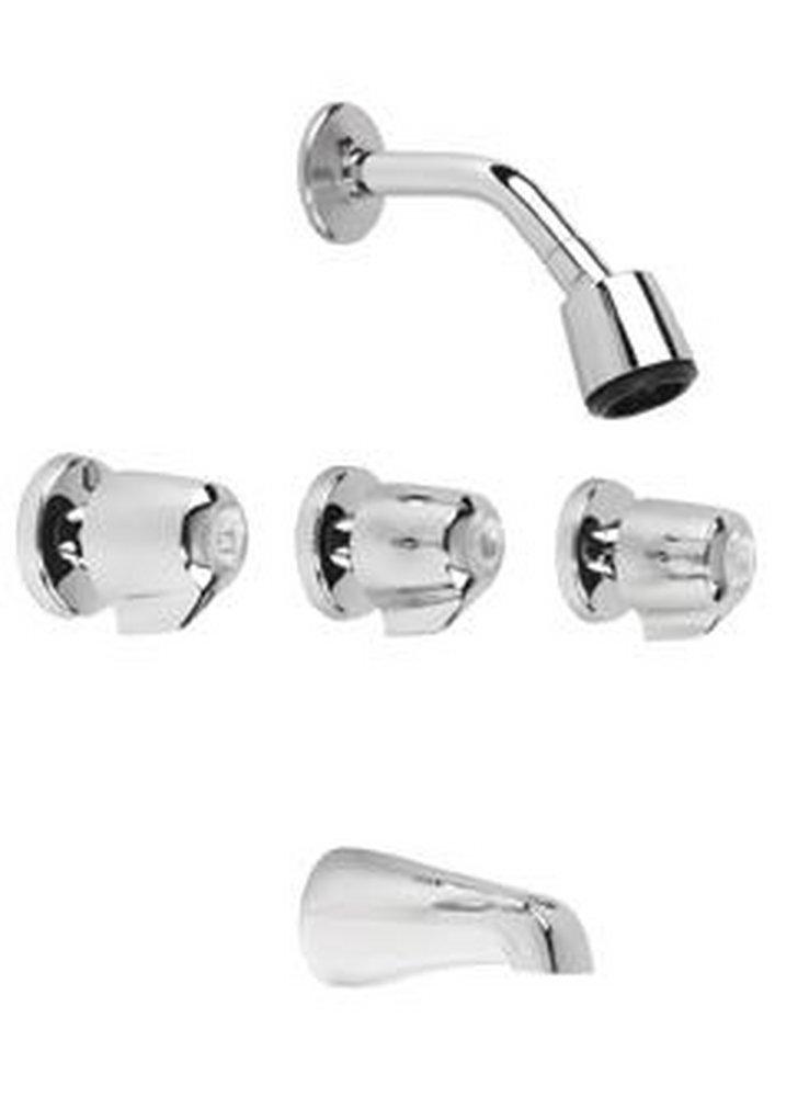 Gerber Plumbing Polished Chrome Three Handle Single Function Bathtub & Shower Faucet (Trim Only) 