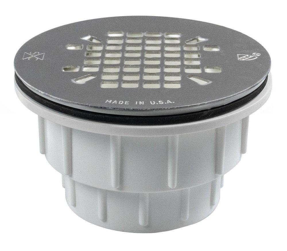 Sioux Chief White 2 in. Push On White Shower Drain 