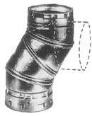 American Metal Products Aluminum and Galvanized Gas Vent Adjustable Elbow 28 ga 